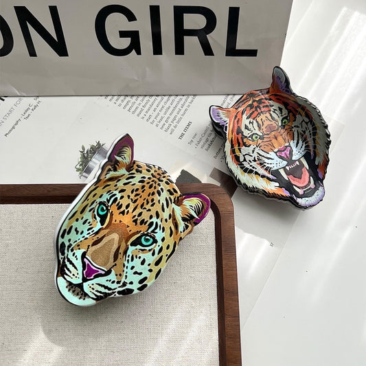 Wild Cat Hair Claw Clips – Leopard & Tiger Design