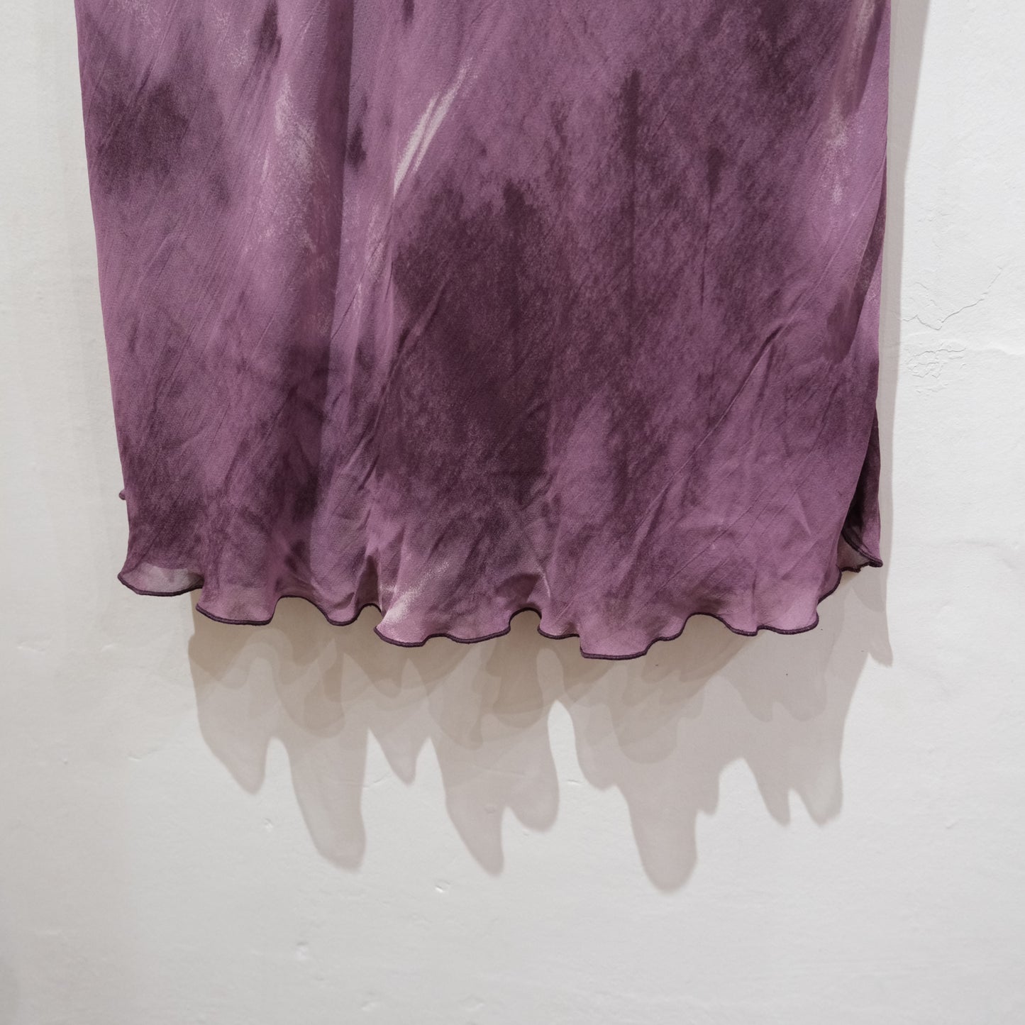Vintage Store Purple Tie-Dye Sheer Midi Skirt