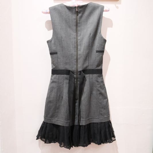 Vintage Dolce & Gabbana Wool Blend Mini Dress with Lace Detail – Size IT 38