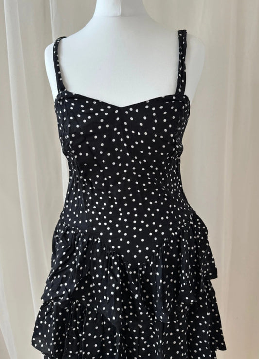 Vintage polka dot mini dress - XS