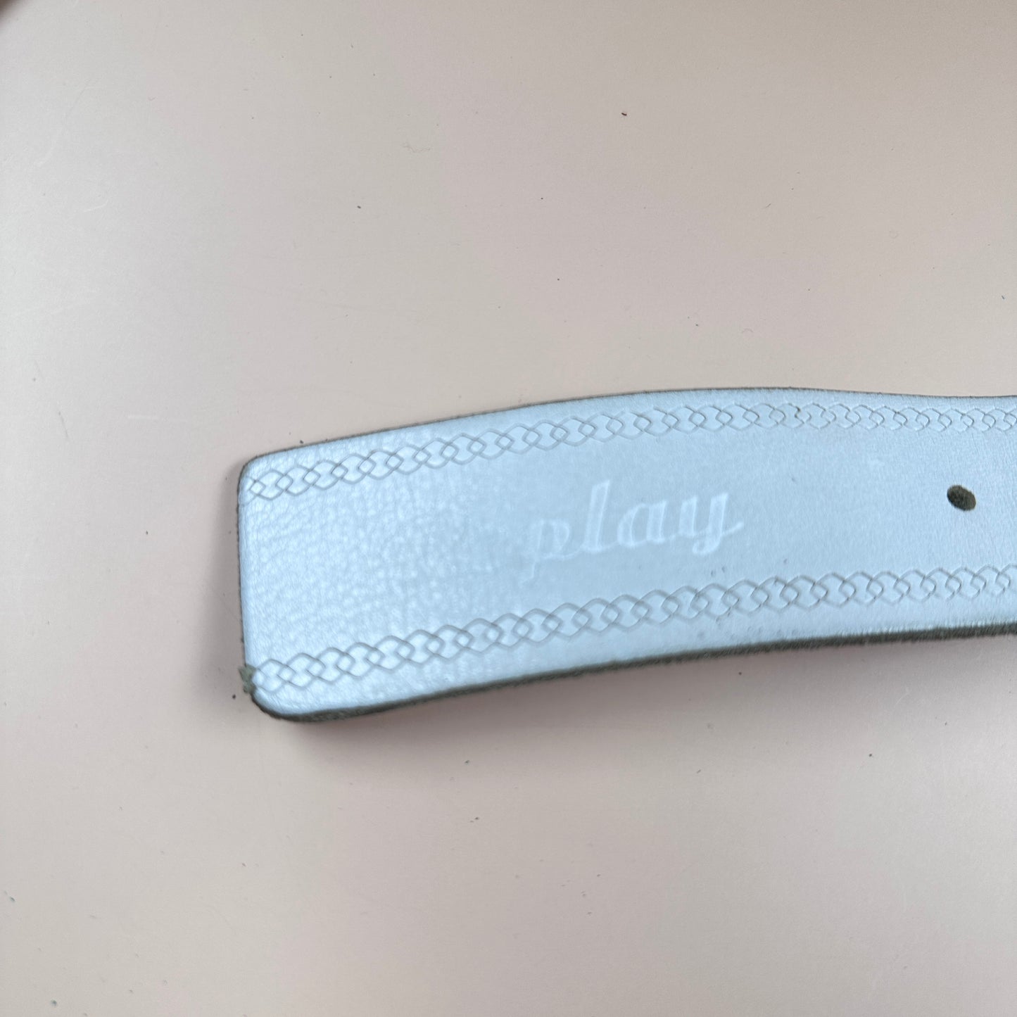 Replay vintage white suede belt - M/L