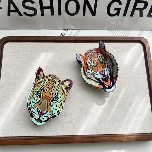 Wild Cat Hair Claw Clips – Leopard & Tiger Design