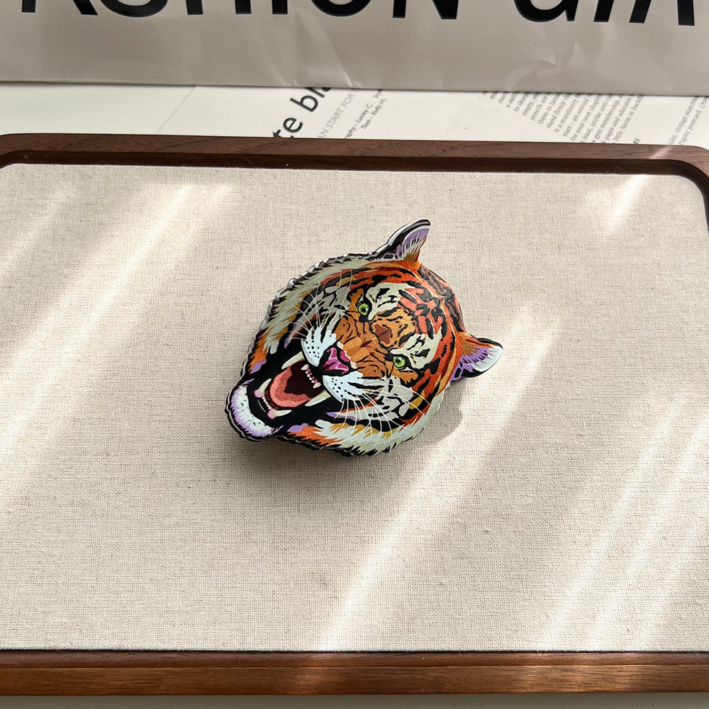 Wild Cat Hair Claw Clips – Leopard & Tiger Design
