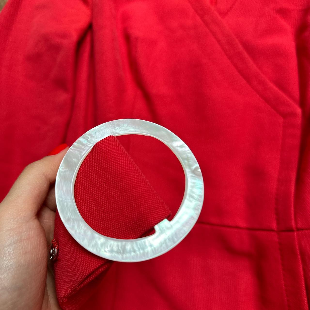 Vintage 60s red tailored midi dress - OneCatBoutique