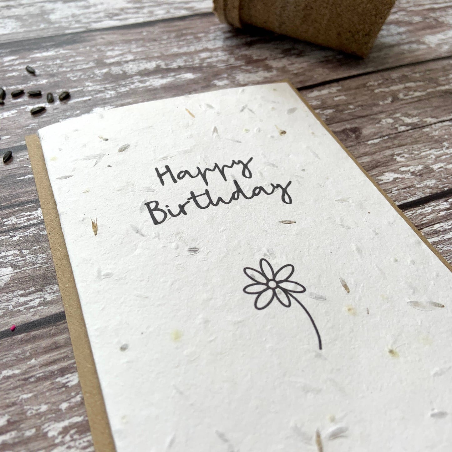 Happy birthday plantable seed card
