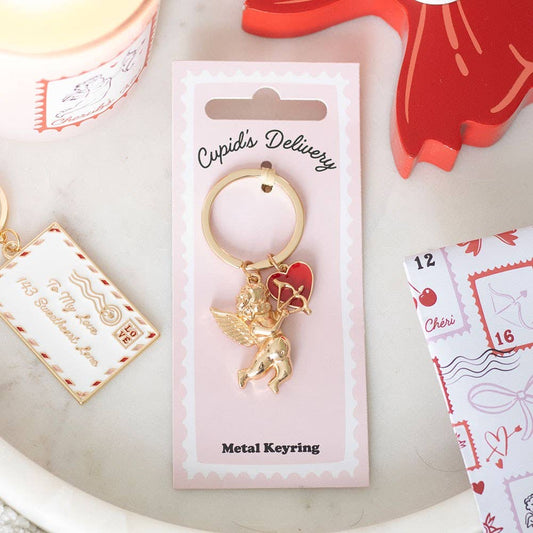 Something Different Wholesale - Cupid's Delivery Valentine's Day Cherub Keyring