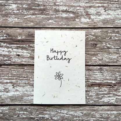 Happy birthday plantable seed card