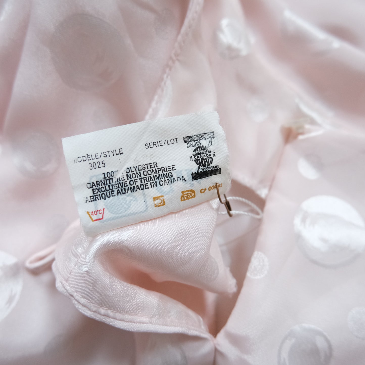 Vintage 1980s Orite Blush Pink Polka Dot Dress – Pleated Skirt & Bow Detail