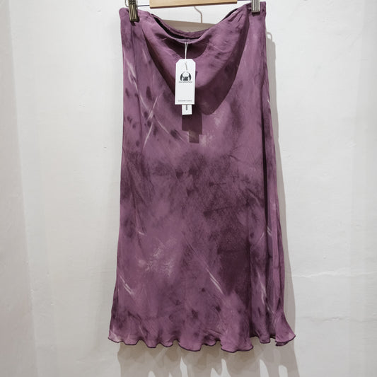 Vintage Store Purple Tie-Dye Sheer Midi Skirt