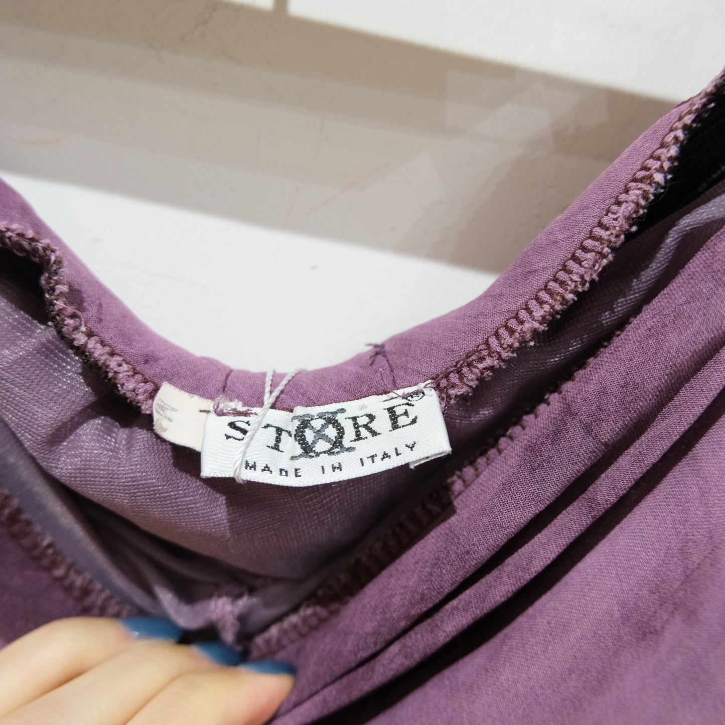 Vintage Store Purple Tie-Dye Sheer Midi Skirt