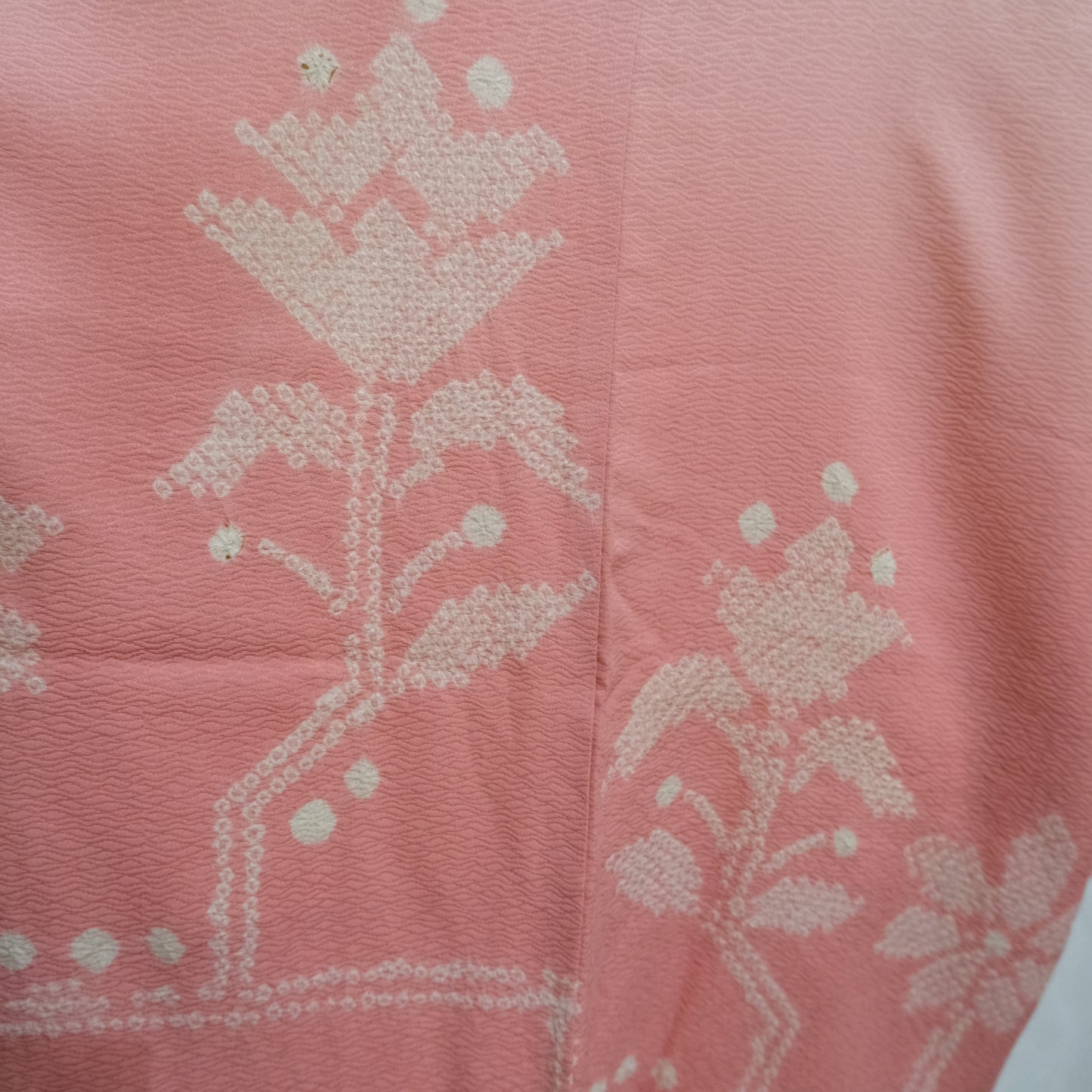 Vintage Pink Floral Japanese Haori Jacket – Traditional Kimono Style