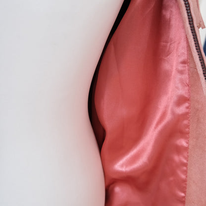 ROPER Vintage Pink Suede Fringe Rhinestones Leather Jacket