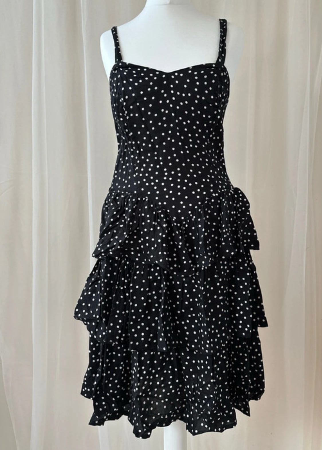 Vintage polka dot mini dress - XS