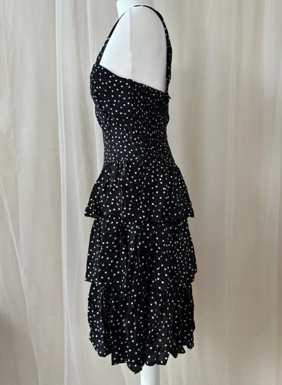 Vintage polka dot mini dress - XS