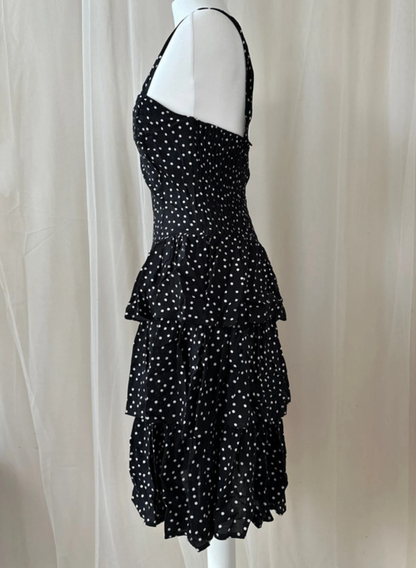 Vintage polka dot mini dress - XS