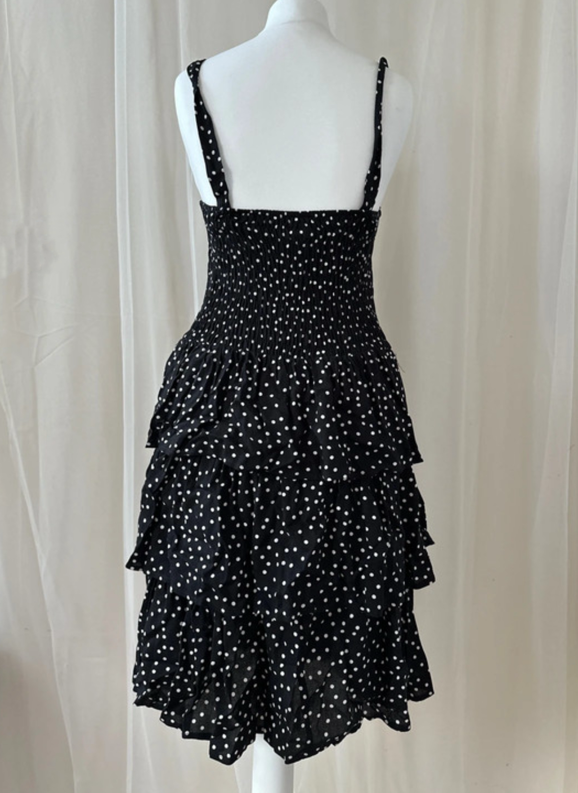 Vintage polka dot mini dress - XS