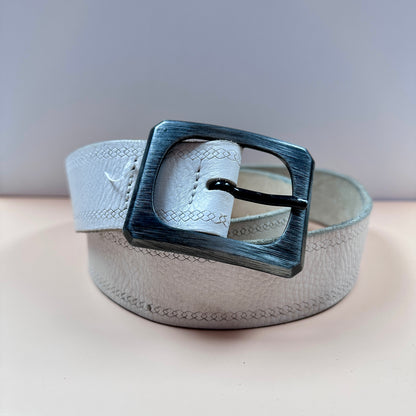 Replay vintage white suede belt - M/L
