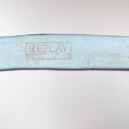 Replay vintage white suede belt - M/L