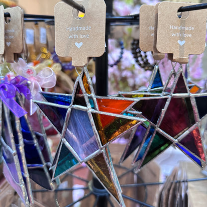 Stained Glass Star Tree Decoration – Handmade in Bristol