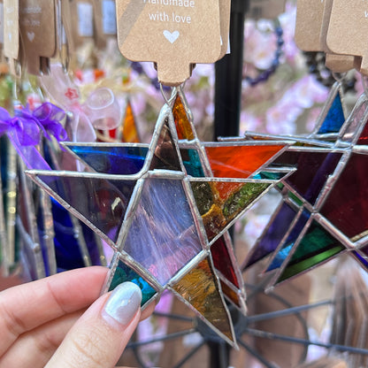 Stained Glass Star Tree Decoration – Handmade in Bristol