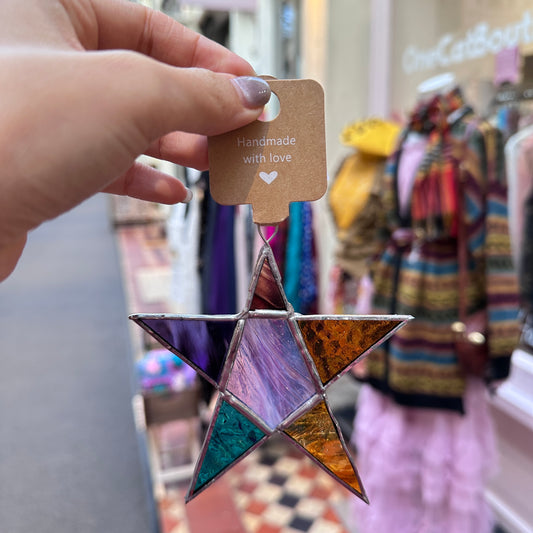 Stained Glass Star Tree Decoration – Handmade in Bristol