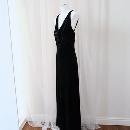 Vintage Studio IKO Black Velvet Gown – Made in Italy