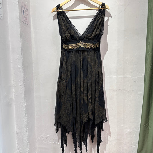 Midnight Moth Y2K Gothic Fairytale Dress – Vintage Dark Fairycore Dress