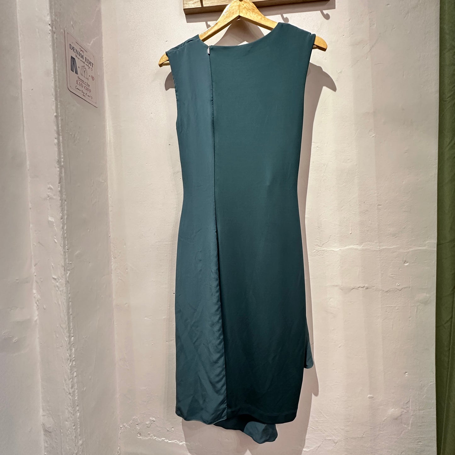 Vintage Max Mara Draped Silk Blend Dress – Italian Designer Minimalist Dress