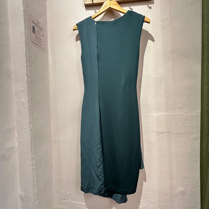 Vintage Max Mara Draped Silk Blend Dress – Italian Designer Minimalist Dress
