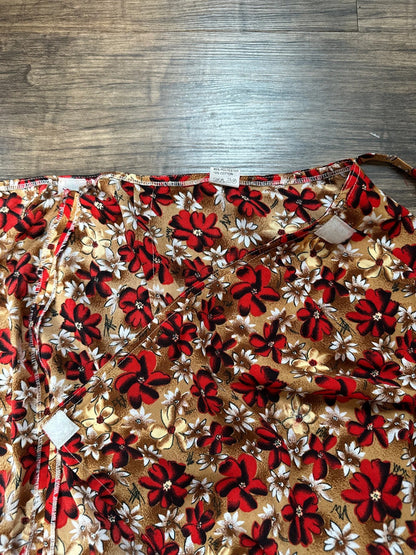 Vintage cotton mix wrap floral skirt