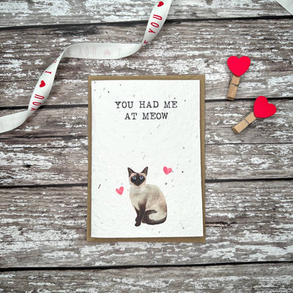 Audrey & Coco - Siamese Valentine's Day plantable seed card
