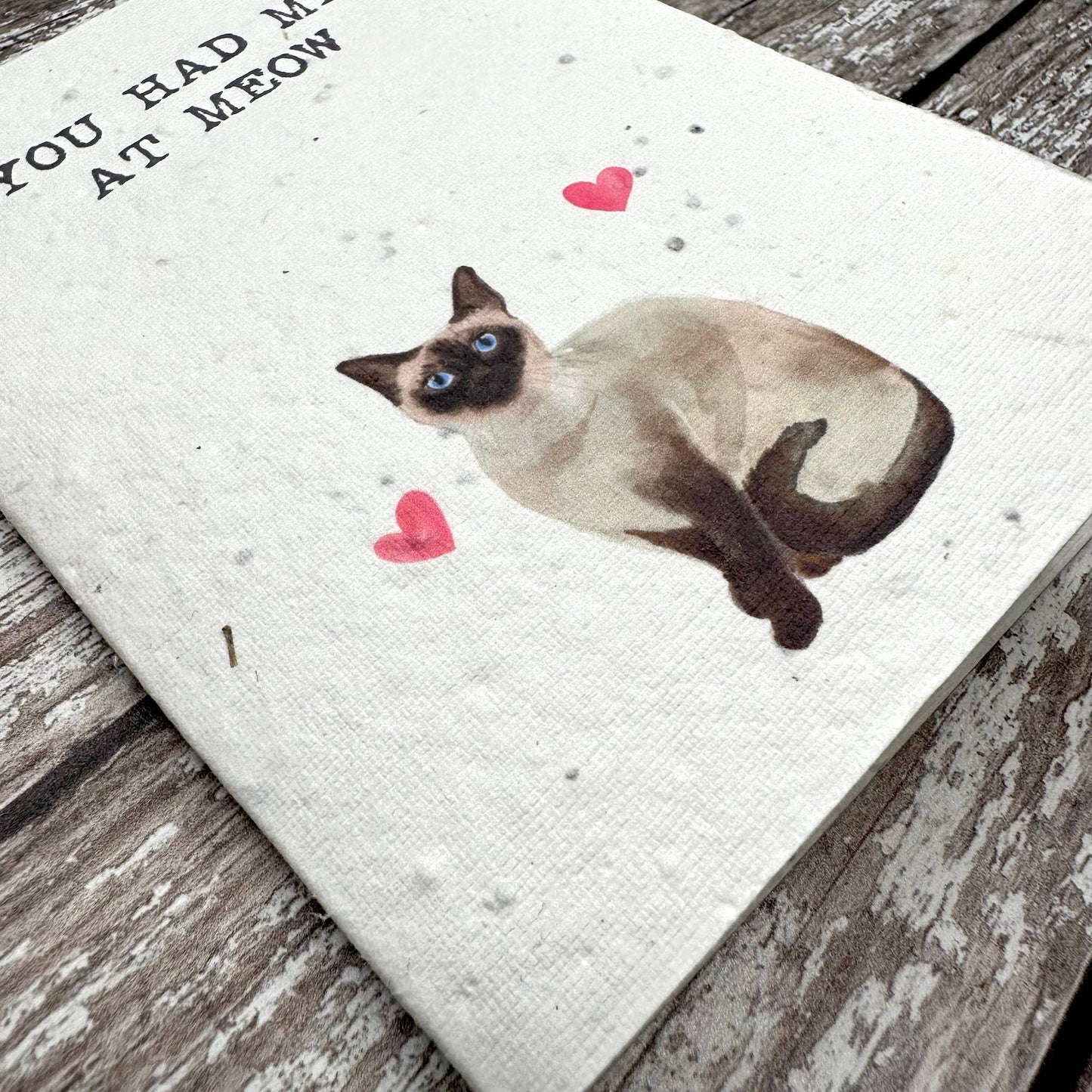 Audrey & Coco - Siamese Valentine's Day plantable seed card