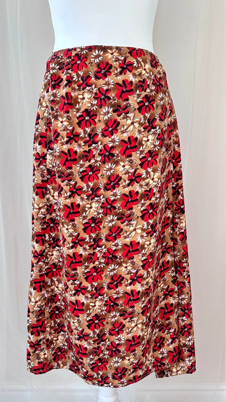 Vintage cotton mix wrap floral skirt