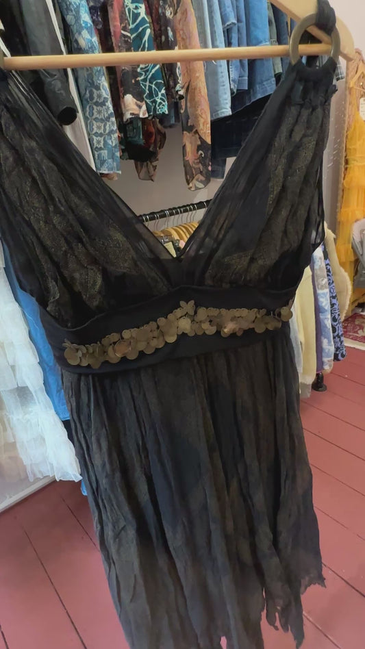 Midnight Moth Y2K Gothic Fairytale Dress – Vintage Dark Fairycore Dress