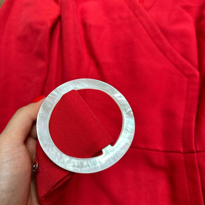 Vintage 60s red tailored midi dress - OneCatBoutique
